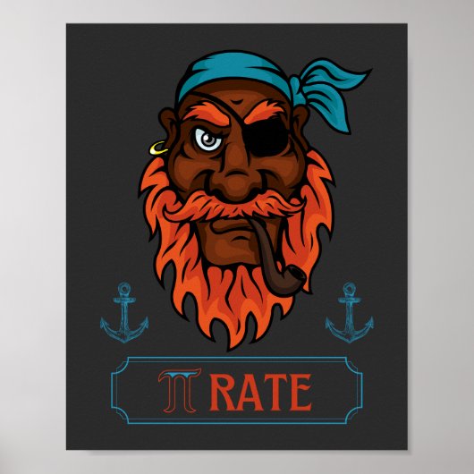 Science Spaß Pi Rate Funny Pi Day Poster (Vorne)