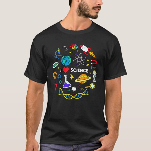 Science T, Science Lover, I Liebe Science T-Shirt (Vorderseite)