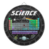 Science-Tafel mit Dartbrett Dartscheibe (vorne)