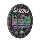 Science-Tafel mit Dartbrett Dartscheibe (Vorderseite Links)