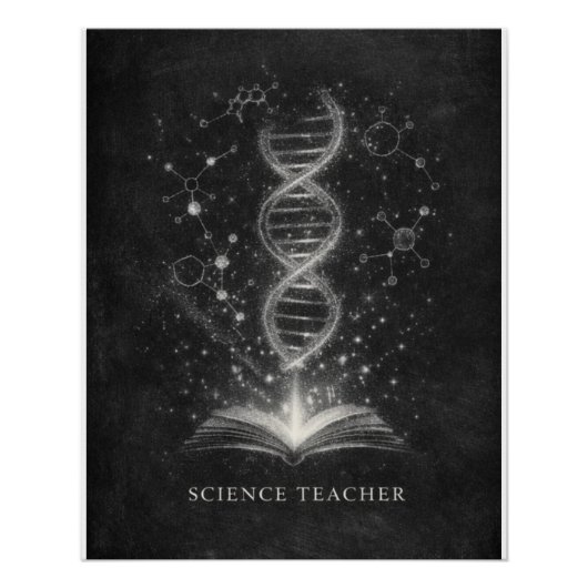 Science Teacher Chalk Dust Constellation Art Poster (Vorderseite)