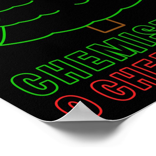 Science Teacher Chemistree O Chemistree Funny Poster (Ecke)