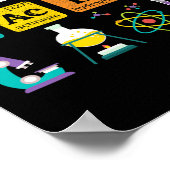 Science Teacher Chemistry Biology Physics Teacher  Poster (Ecke)