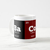 Science Teacher Chemistry Chemical Elements Bacon Kaffeetasse (Vorderseite Links)