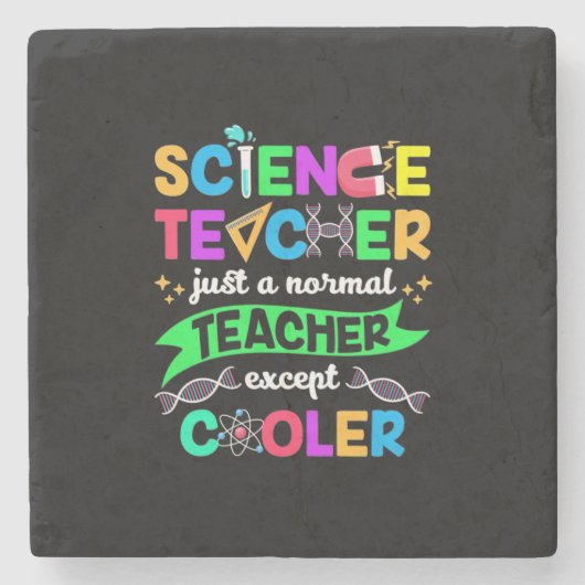 Science Teacher Cool Steinuntersetzer (Vorderseite)