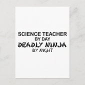 Science Teacher Deadly Ninja Postkarte (Vorderseite)