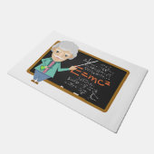 Science Teacher EMC2 Formel Fußmatte (Schrägansicht)