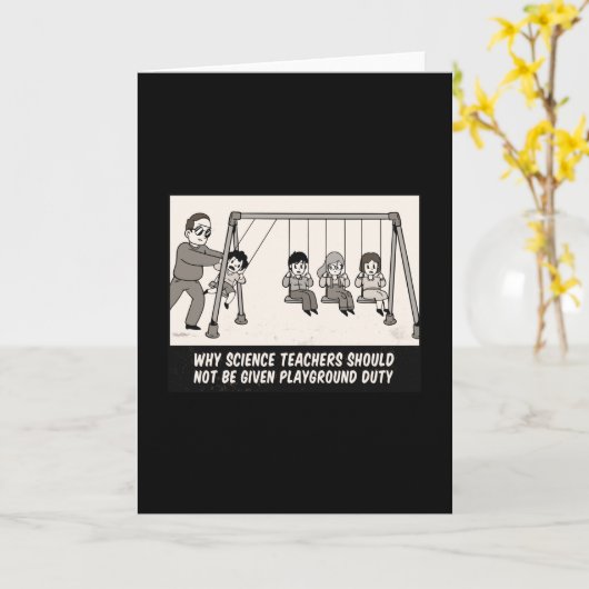 Science Teacher Funny Karte (Gelbe Blume)