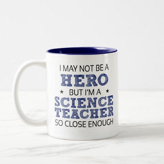 Science Teacher Hero Spaß Novelty Zweifarbige Tasse (Links)