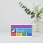 Science Teacher - kreativer moderner Metrostil Visitenkarte (Stehend Vorderseite)