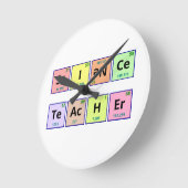 Science Teacher Runde Wanduhr (Winkel)