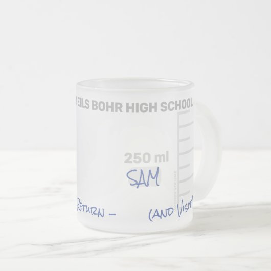 Science Teacher Student Labrador Beaker Abschluss  Mattglastasse (VorderseiteRechts)