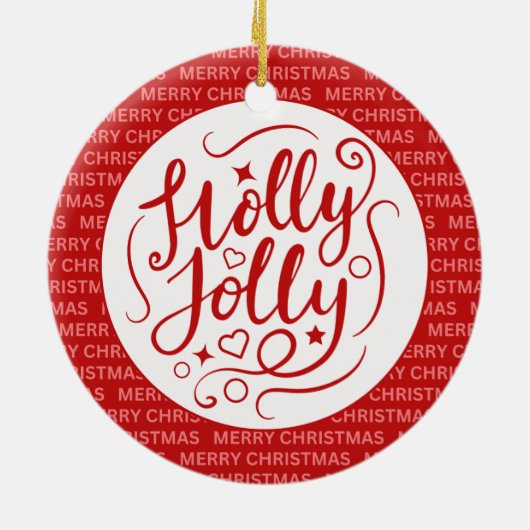 Science Teacher Typografie Weihnachten Rot Keramik Ornament (Hinten)