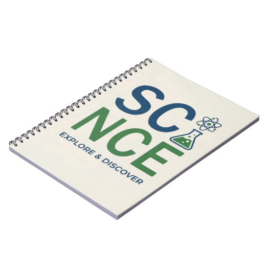 Science Teacher Typography Design Notizblock (Linke Seite)