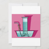 Science Test Tube Einladung (Vorderseite)