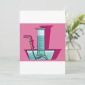 Science Test Tube Einladung (Stehend Vorderseite)