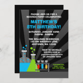 Science Theme Birthday Party Einladung (Vorne/Hinten)