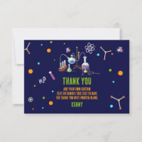 Science Themed Dankeschön Karte