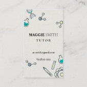 Science Tutor Chemie Niedlich Visitenkarte (Rückseite)