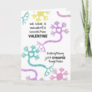 Science Valentin Neuron Biologie Lehrer Geek Karte
