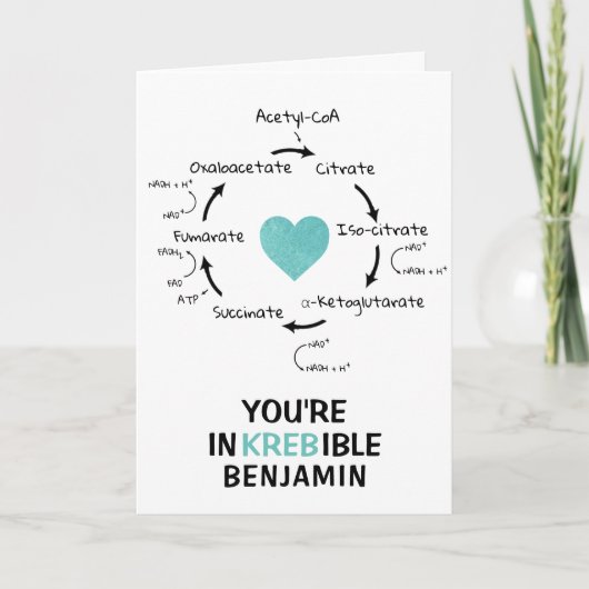 Science Valentine Krebs Zyklusbiologie Herz Feiertagskarte (Vorderseite)