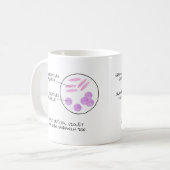 Science Valentine Microbiology Gram Stain Gedicht Kaffeetasse (Vorderseite Links)