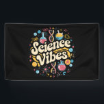 Science Vibes Groovy Erster Tag der Rückkehr zur S Banner<br><div class="desc">Science Vibes Retro Erster Tag zurück zur Schule Groovy Lehrer</div>