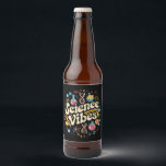 Science Vibes Groovy Erster Tag der Rückkehr zur S Bierflaschenetikett<br><div class="desc">Science Vibes Retro Erster Tag zurück zur Schule Groovy Lehrer</div>