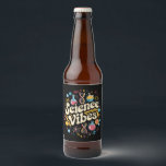 Science Vibes Groovy Erster Tag der Rückkehr zur S Bierflaschenetikett<br><div class="desc">Science Vibes Retro Erster Tag zurück zur Schule Groovy Lehrer</div>