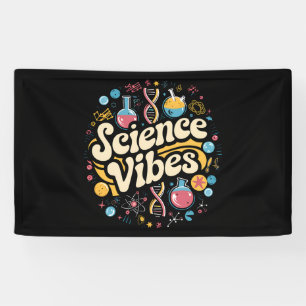 Science Vibes Groovy Erster Tag zurück zur Schule  Banner