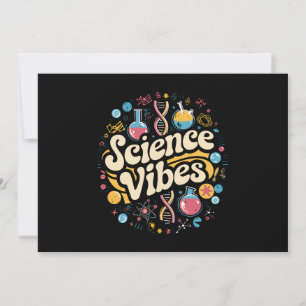 Science Vibes Groovy Erster Tag zurück zur Schule  Einladung