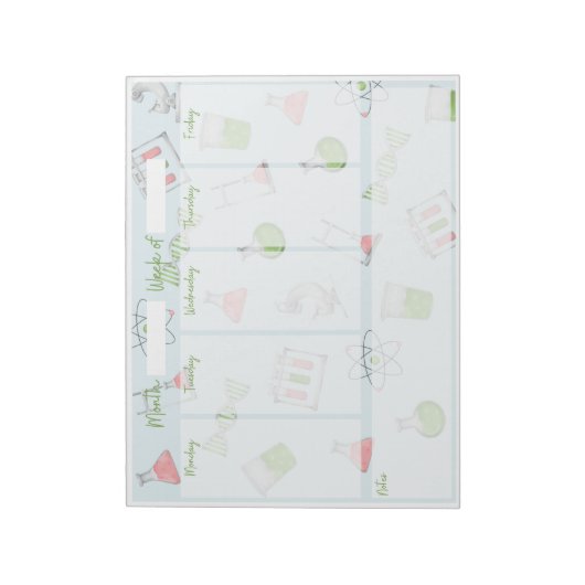 Science Weekly Desk Planner Notizblock (Rotiert)