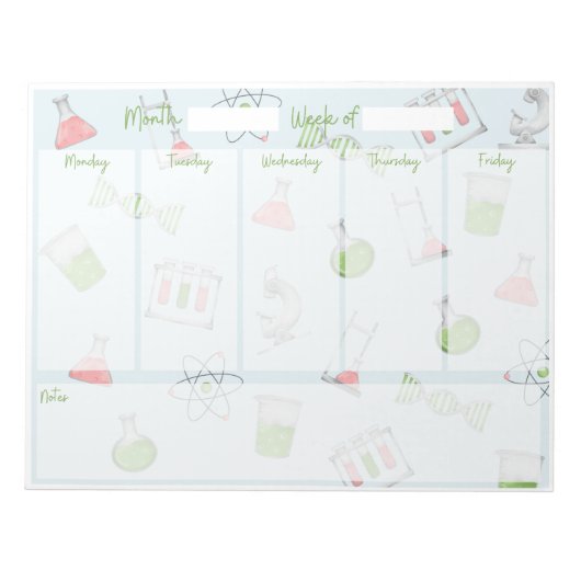 Science Weekly Desk Planner Notizblock (Vorderseite)