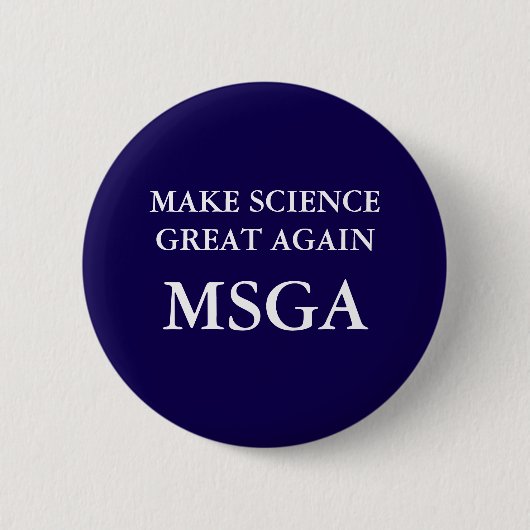 Science wieder großartig MSGA Typografie Pinback Button (Vorderseite)