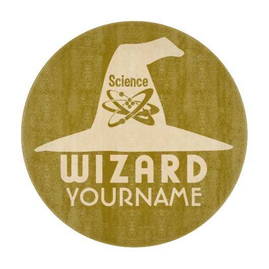 "Science Wizard" für benutzerdefinierte Farbzuschn Schneidebrett (Vorderseite)