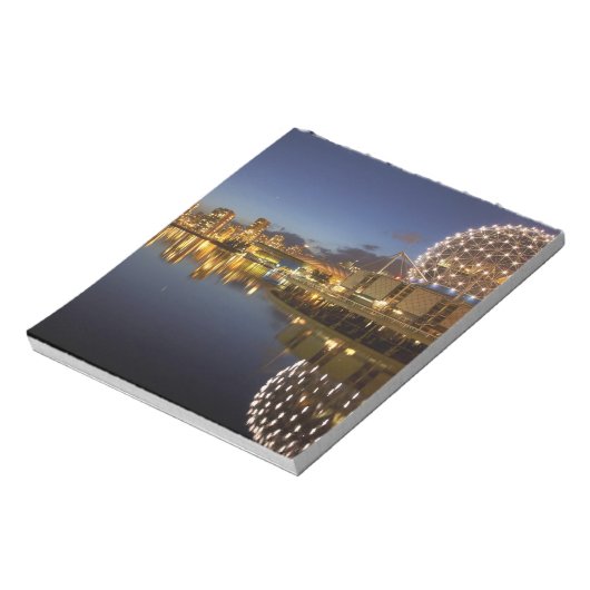 Science World und CBD in False Creek Notizblock (Rotiert)