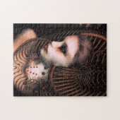 Sciencefiction-Frau im futuristischen Kopfschmuck Puzzle (Horizontal)