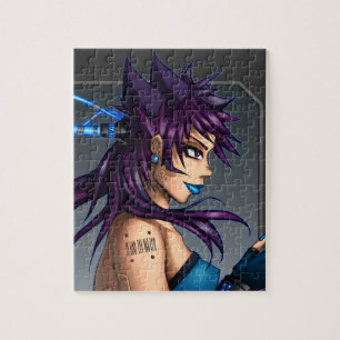 Sciencefictionanime-Mädchen Puzzle