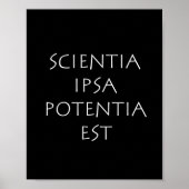 Scientia ipsa potentia est poster (Vorne)