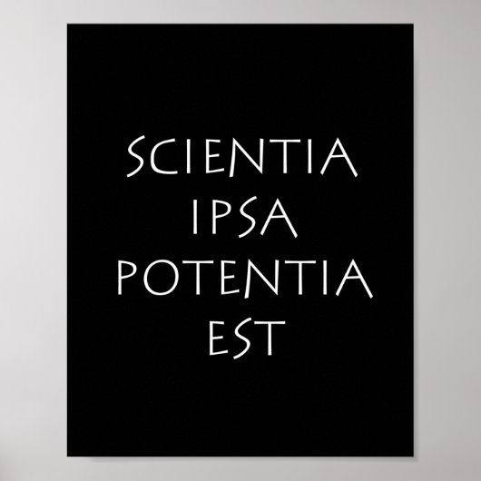 Scientia ipsa potentia est poster (Vorne)