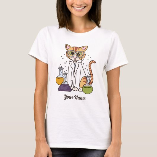 Scienticet Cat - Orange Tabby Labrador Kitty Cat L T-Shirt (Vorderseite)