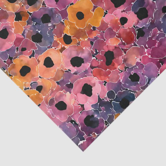 Scientific Abstract Art: Bloom Ink Blot Pattern Seidenpapier (Ausschnitt)