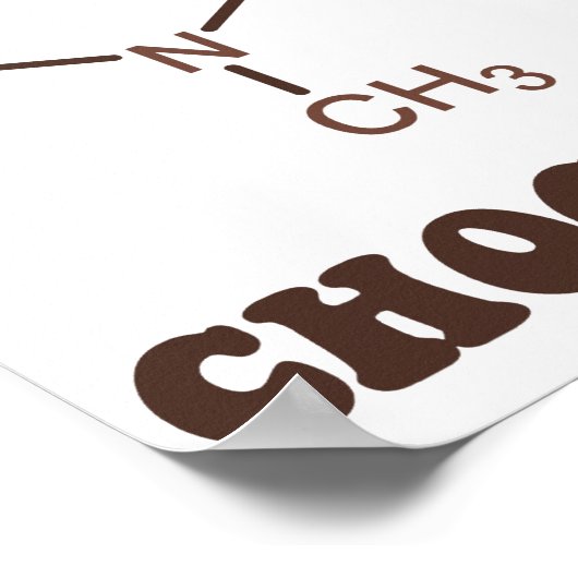 Scientific Chocolate Element Theobromine Molecule Poster (Ecke)