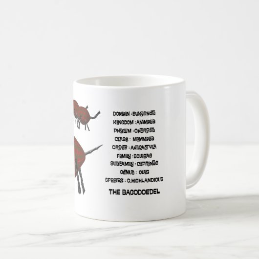 Scientific classification for the Bagodoedel Kaffeetasse (VorderseiteRechts)