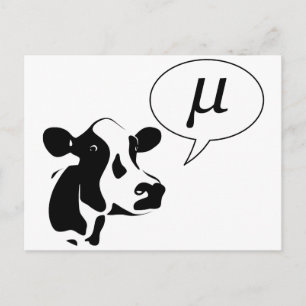 Scientific Cow Goes Mu Postkarte