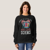 Scientific Girls Women Chemistry Labrador Scien Sweatshirt (Vorne ganz)