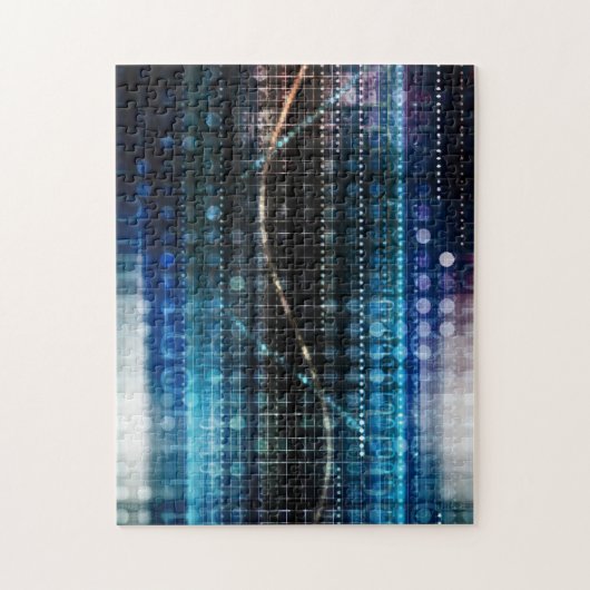 Scientific Research and Genetic DNA Science Puzzle (Vertikal)