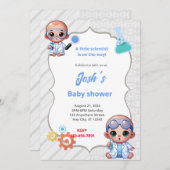 Scientist Baby Shower Einladung (Vorne/Hinten)