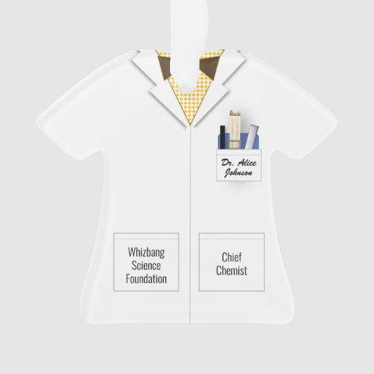 Scientist Bowtie Profession Ornament (Vorderseite)