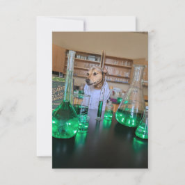 Scientist Funny Niedlich Dog-Buchnotiz Dankeskarte